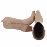 Damen Western- & Bikerboots - khakisuede