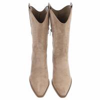Damen Western- & Bikerboots - khakisuede