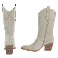 Damen Western- & Bikerboots - olivesuede