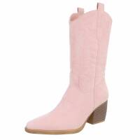 Damen Western- & Bikerboots - pinksuede