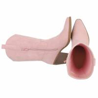 Damen Western- & Bikerboots - pinksuede