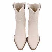 Damen Western- & Bikerboots - beigepu