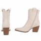 Damen Western- & Bikerboots - beigepu