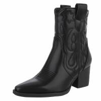 Damen Western- & Bikerboots - blackpu