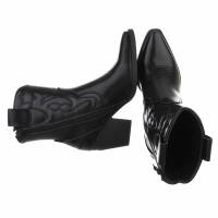 Damen Western- & Bikerboots - blackpu