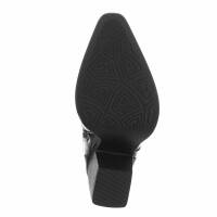 Damen Western- & Bikerboots - blackpu