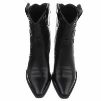 Damen Western- & Bikerboots - blackpu