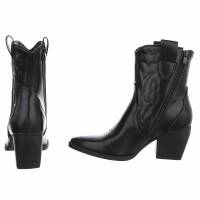 Damen Western- & Bikerboots - blackpu