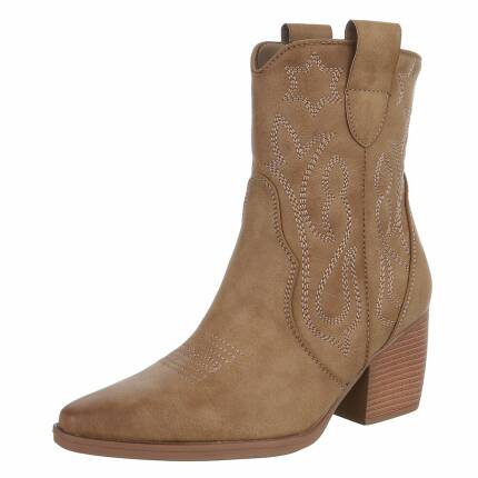 Damen Western- & Bikerboots - khakipu