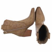 Damen Western- & Bikerboots - khakipu