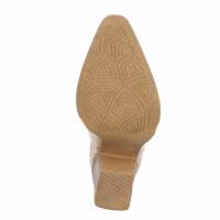 Damen Western- & Bikerboots - beigesuede