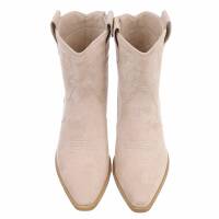 Damen Western- & Bikerboots - beigesuede