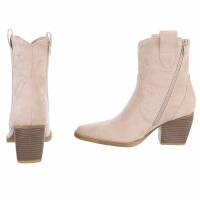 Damen Western- & Bikerboots - beigesuede