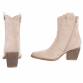Damen Western- & Bikerboots - beigesuede