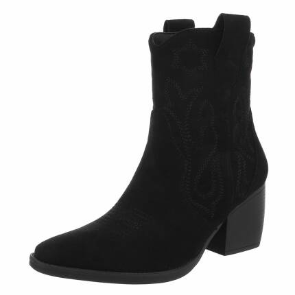 Damen Western- & Bikerboots - blacksuede