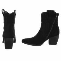 Damen Western- & Bikerboots - blacksuede