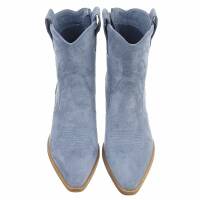Damen Western- & Bikerboots - bluesuede