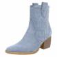 Damen Western- & Bikerboots - bluesuede