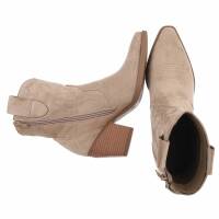 Damen Western- & Bikerboots - khakisuede