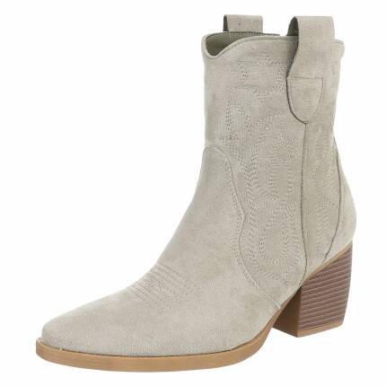 Damen Western- & Bikerboots - olivesuede