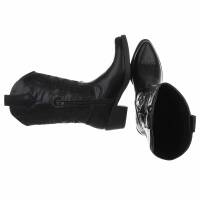 Damen Western- & Bikerboots - blackpu