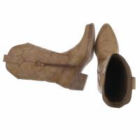 Damen Western- & Bikerboots - khakipu