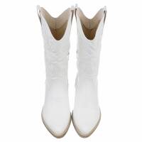 Damen Western- & Bikerboots - whitepu