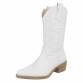Damen Western- & Bikerboots - whitepu