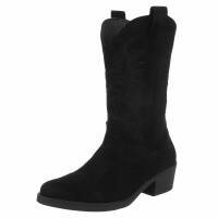 Damen Western- & Bikerboots - blacksuede