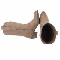 Damen Western- & Bikerboots - khakisuede