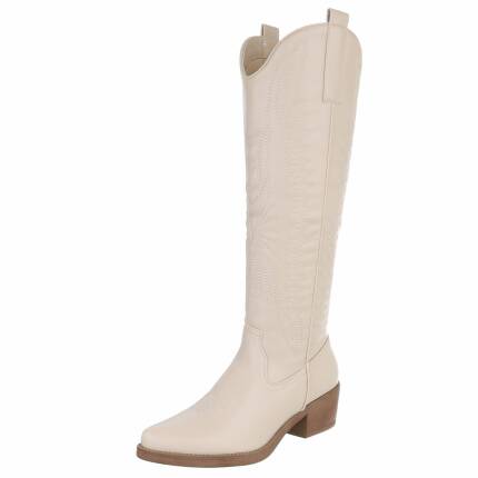 Damen Western- & Bikerboots - beige