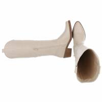 Damen Western- & Bikerboots - beige