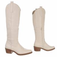 Damen Western- & Bikerboots - beige