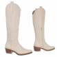 Damen Western- & Bikerboots - beige