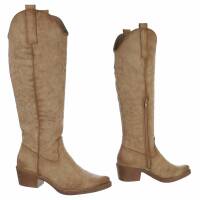 Damen Western- & Bikerboots - khakipu