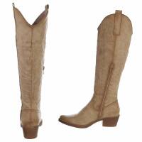 Damen Western- & Bikerboots - khakipu