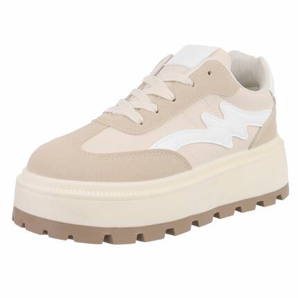 Damen Low-Sneakers - beige