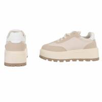 Damen Low-Sneakers - beige