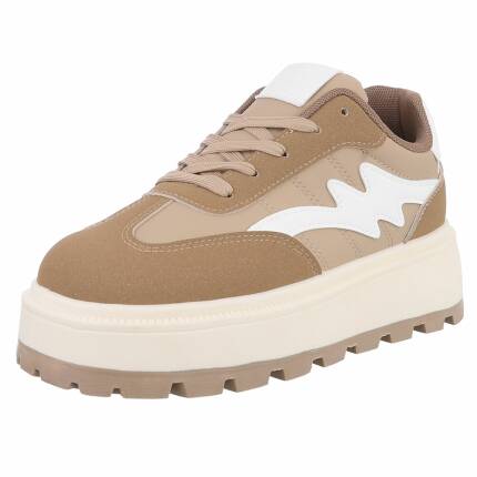 Damen Low-Sneakers - khaki