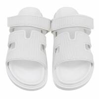 Damen Flache Sandalen - white