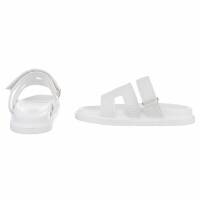 Damen Flache Sandalen - white