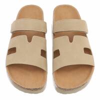 Damen Pantoletten - beige