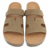 Damen Pantoletten - khaki