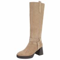 Damen High-Heel Stiefel - khaki