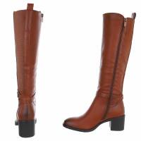 Damen High-Heel Stiefel - camel
