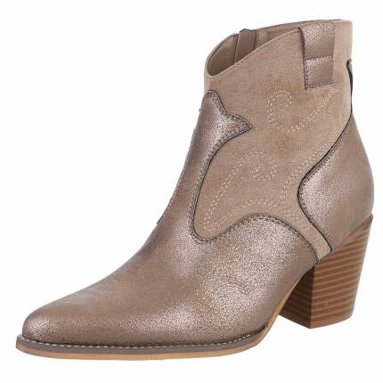 Damen Western- & Bikerboots - khaki