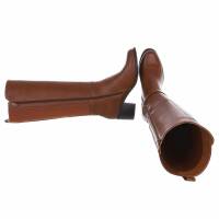 Damen High-Heel Stiefel - camel