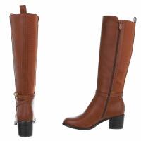 Damen High-Heel Stiefel - camel