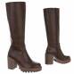 Damen High-Heel Stiefel - brownpu