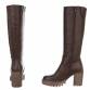 Damen High-Heel Stiefel - brownpu